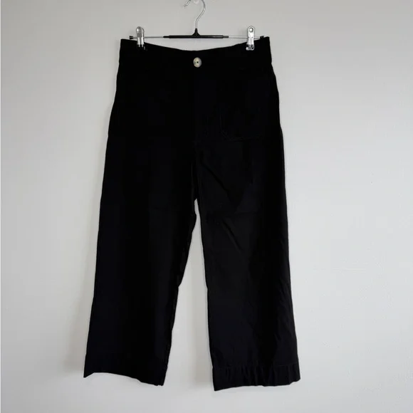 Maeve Black The Colette Cropped Wide Leg Pants 31 Anthropologie Spring Modern 12 - Picture 2 of 11